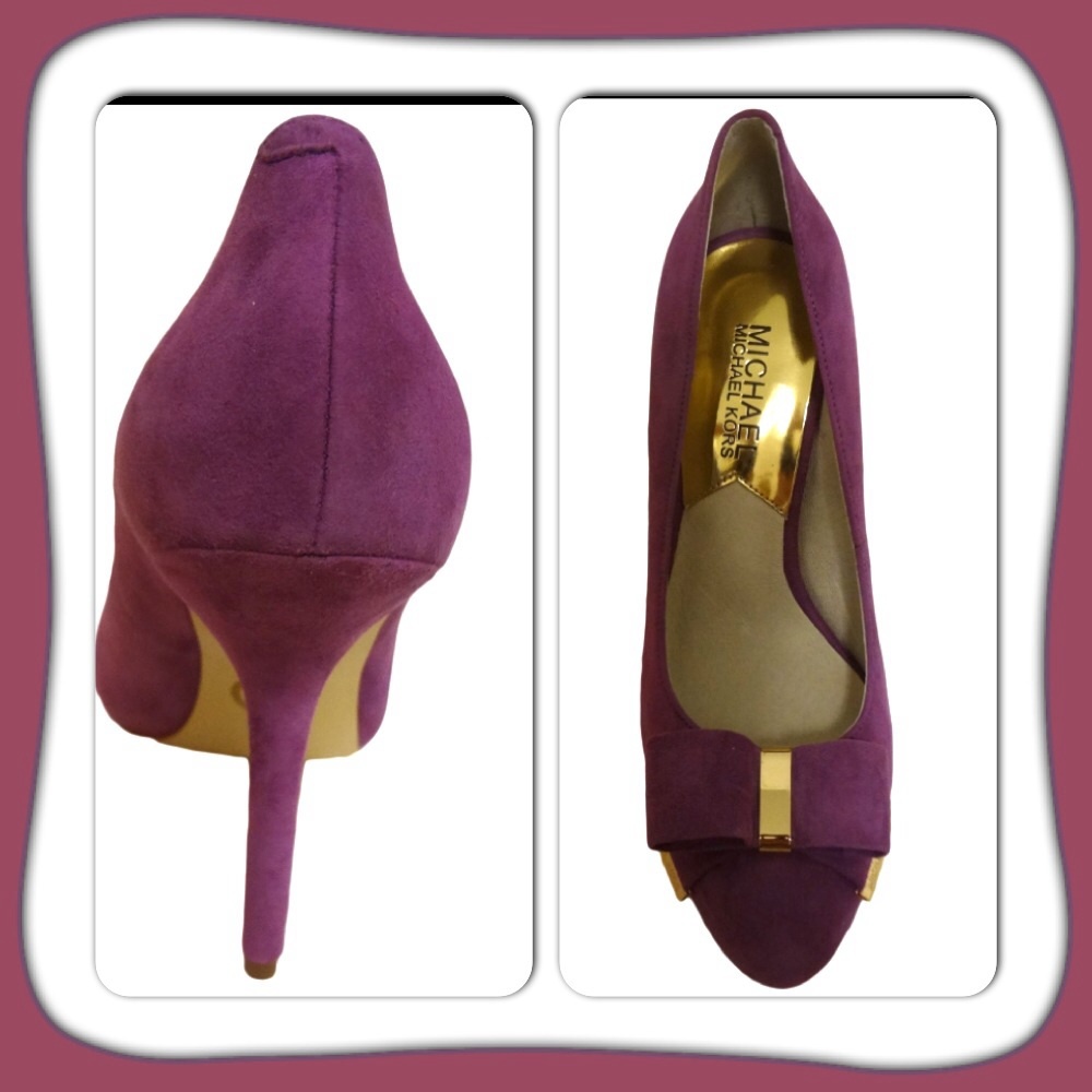 Michael Kors Delphine Suede Pomegranate - Picture 2 of 4